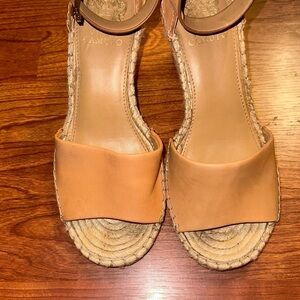 Vince Camuto wedge open toe sandal. Worn once for about 15 mins. Very cute! Sz 9